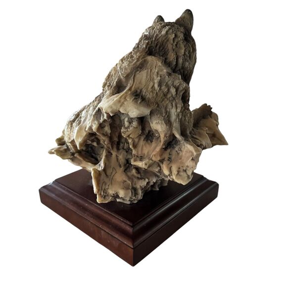 Mill Creek Studios Tenderfoot Wolves Wood Base Mom And Cub By Randall Reading - Picture 4 of 11